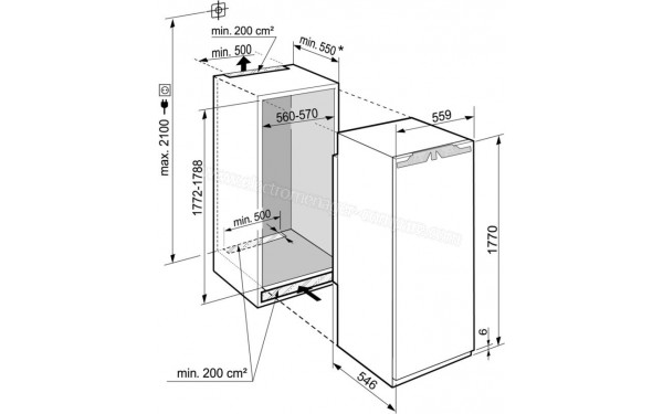 LIEBHERR IRBPDI5170-20 - Dimensions