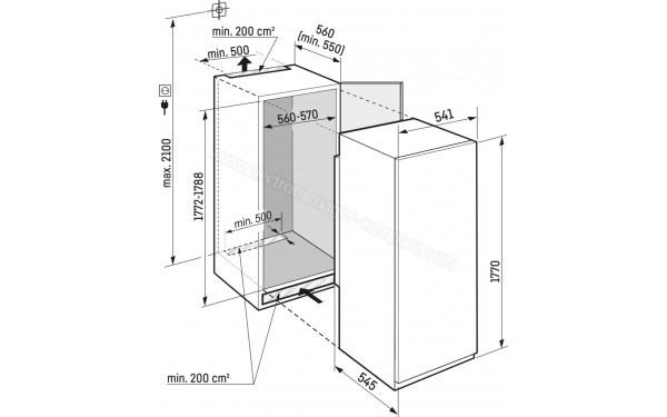 LIEBHERR IRBSd 5121-22 - Dimensions