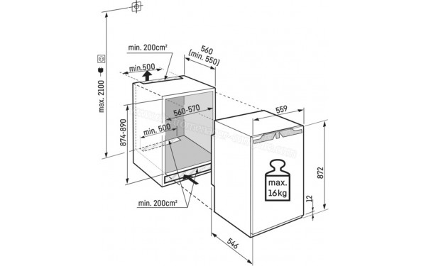 LIEBHERR IRC3950-60 - Dimensions