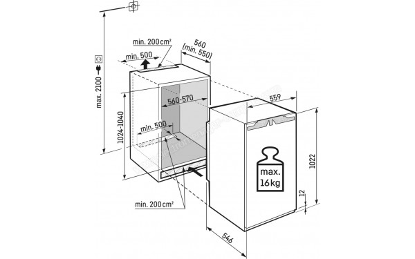 LIEBHERR IRd 4021-22 - Dimensions