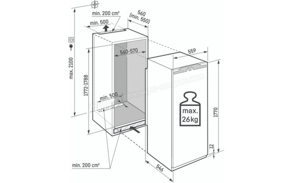 LIEBHERR IRe 1784 - Dimensions