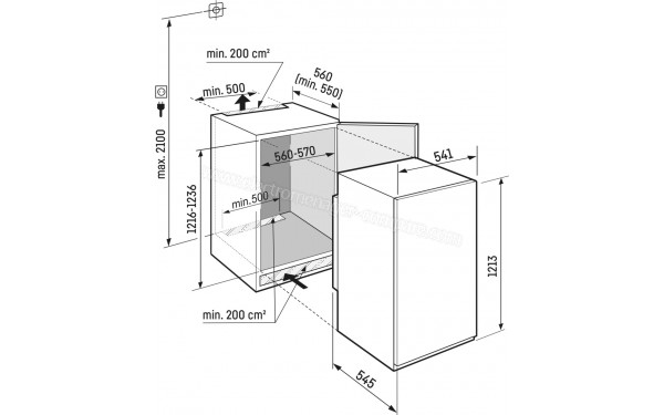 LIEBHERR IRSe1220-2 - Dimensions