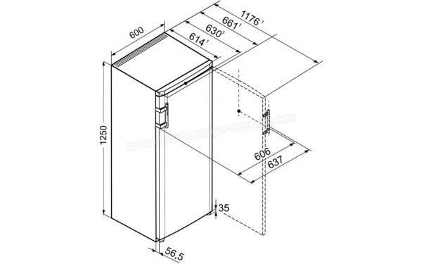 LIEBHERR K2630-21 - Dimensions