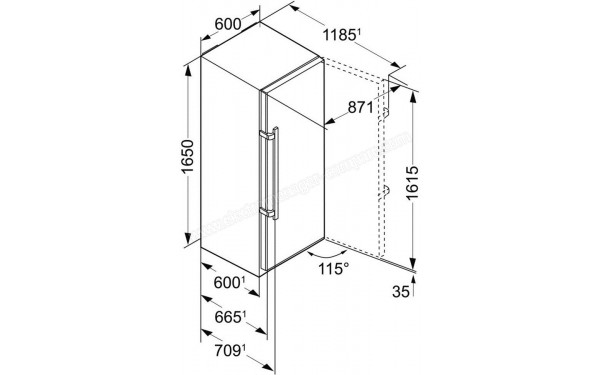 LIEBHERR K3730-21 - Dimensions