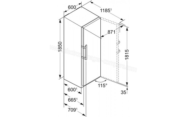LIEBHERR Kef 4310 Import EU - Sch&eacute;ma technique