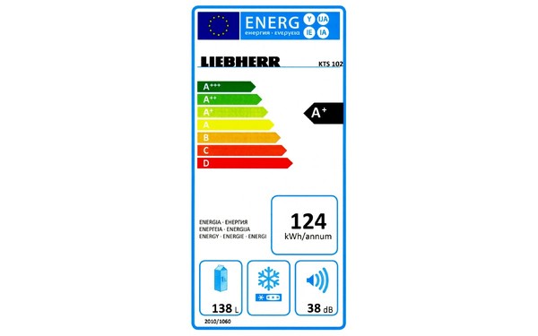LIEBHERR KTS 102 - &Eacute;tiquette &eacute;nergie
