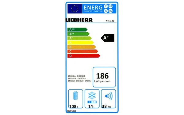LIEBHERR KTS 126 - &Eacute;tiquette &eacute;nergie