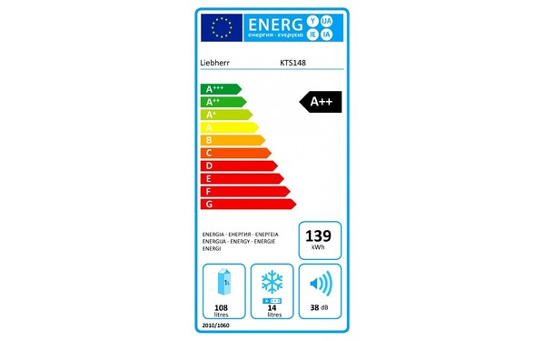LIEBHERR KTS 148 - &Eacute;tiquette &eacute;nergie