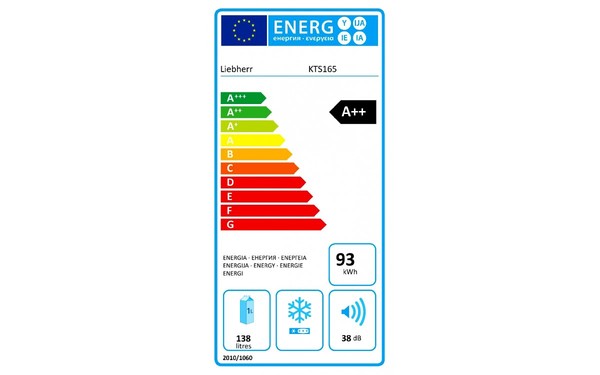 LIEBHERR KTS 165 - &Eacute;tiquette &eacute;nergie