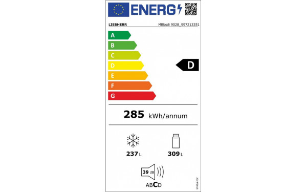 LIEBHERR MBbsdi 9028-20 - &Eacute;tiquette &eacute;nergie v2