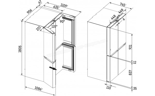 LIEBHERR MBsddi 9028-20 - Dimensions