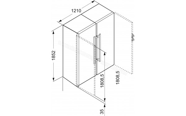 LIEBHERR SBSef 7242-22 - Dimensions