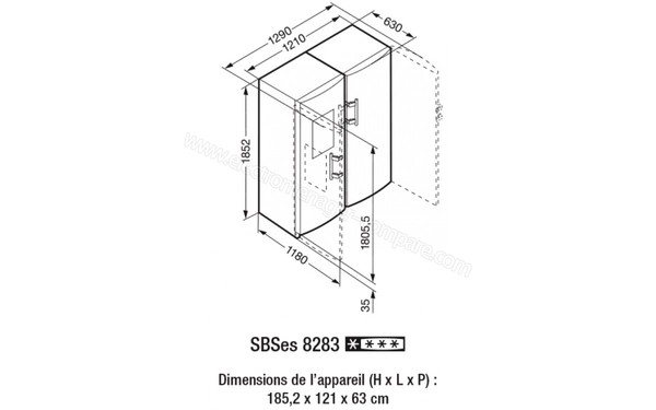 LIEBHERR SBSes 8283 - Schema technique