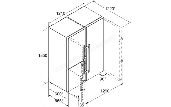 LIEBHERR SBSes 8496-21 - Dimensions