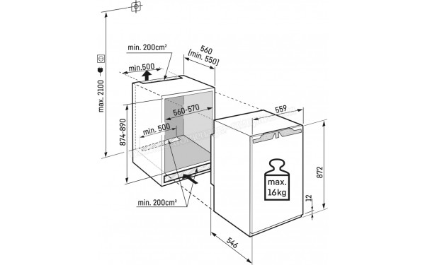 LIEBHERR SIBa20i 3950-22 - Dimensions
