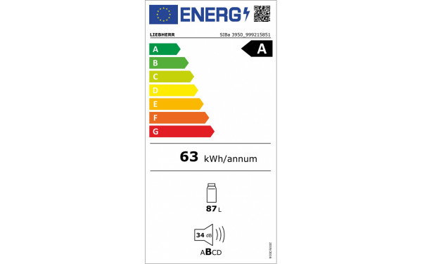 LIEBHERR SIBa 3950-20 - &Eacute;tiquette &eacute;nergie v2