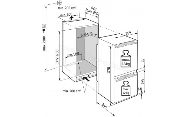 LIEBHERR SICNdi 5153-22 - Dimensions