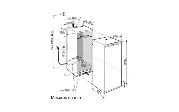 LIEBHERR SIGN 3566 - Sch&eacute;ma d'encastrement