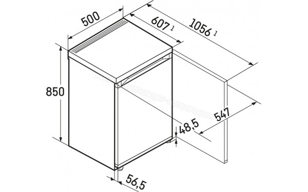 LIEBHERR TK 12Ve00 - Dimensions