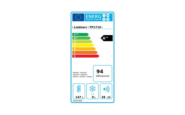 LIEBHERR TP 1710 - &Eacute;tiquette &eacute;nergie