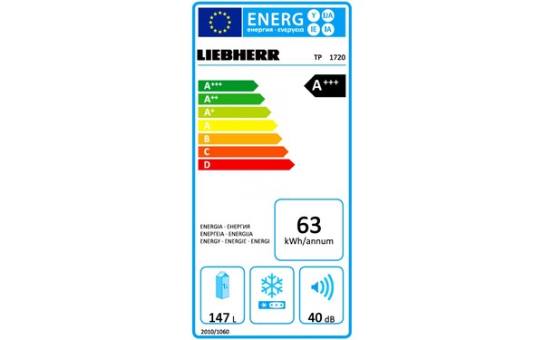 LIEBHERR TP 1720 - &Eacute;tiquette &eacute;nergie