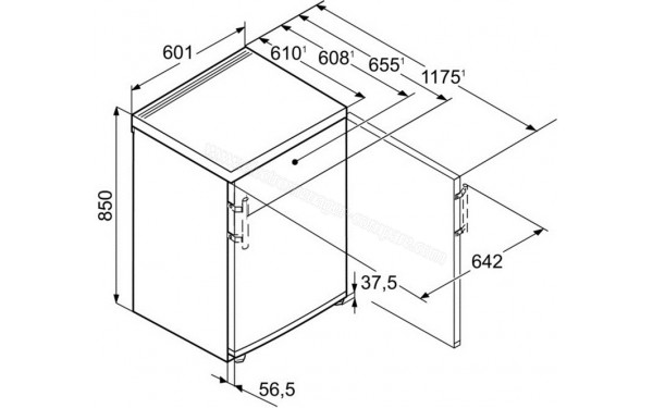 LIEBHERR TPesf1710-22 - Dimensions