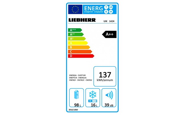LIEBHERR UIK 1424-23 - &Eacute;tiquette &eacute;nergie