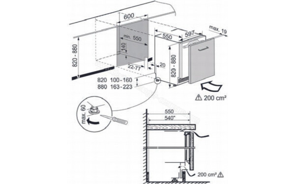 LIEBHERR UIKo 1550-21 - Dimensions