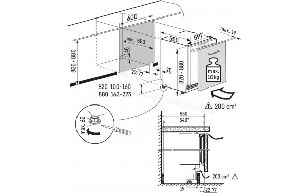 LIEBHERR UIKo 1550-26 - Dimensions