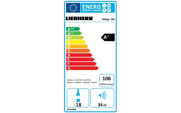 LIEBHERR WKEgb 582 - &Eacute;tiquette &eacute;nergie