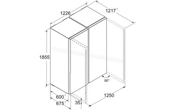 LIEBHERR XRFBD 5220-20 - Dimensions