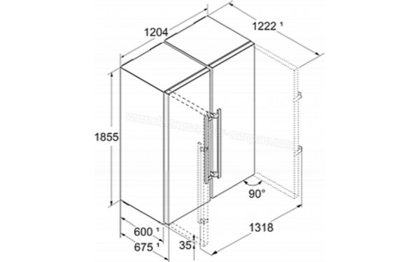 LIEBHERR XRFSD 5265-20 - Dimensions