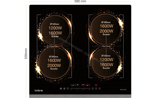 LINARIE LS60I2F - Puissance de cuisson