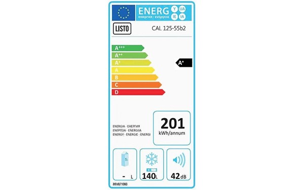 LISTO CAL 125-55b2 - &Eacute;tiquette &eacute;nergie
