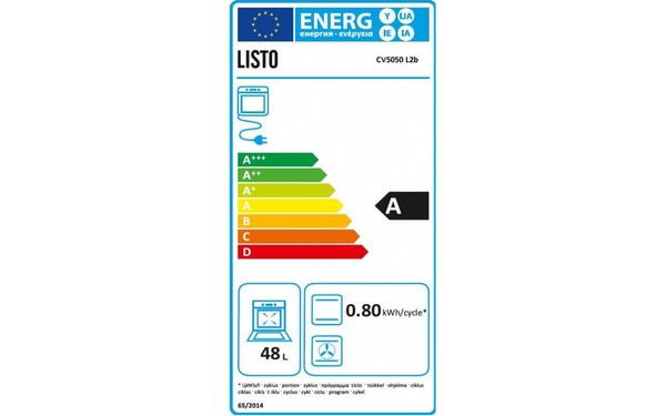 LISTO CV5050 L2b - &Eacute;tiquette &eacute;nergie