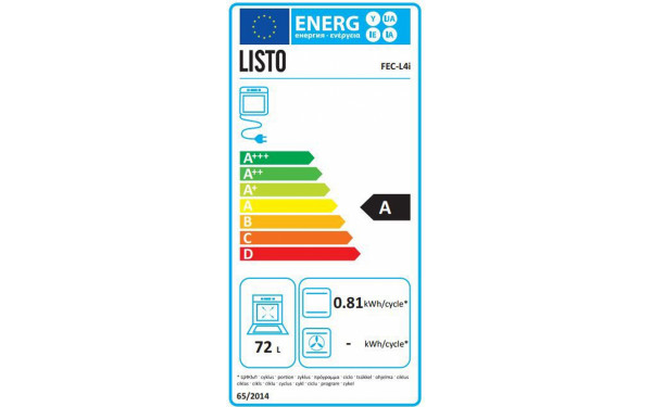 LISTO FEC L4i - &Eacute;tiquette &eacute;nergie