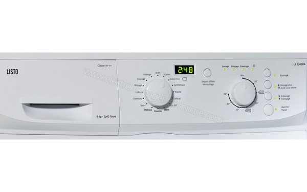 LISTO LF 1206D4 - Panneau de commandes (cr&eacute;dit : Boulanger)