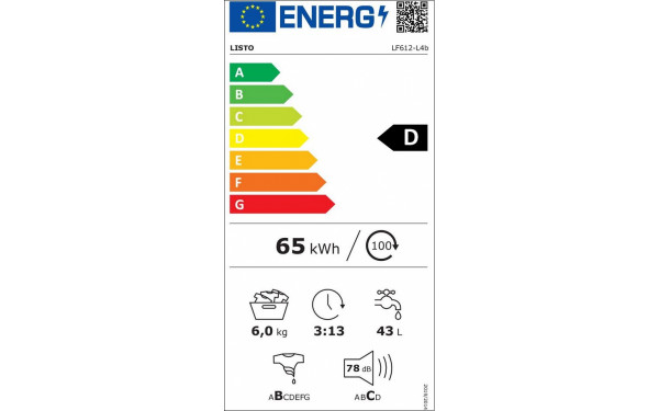 LISTO LF612-L4b - &Eacute;tiquette &eacute;nergie v2