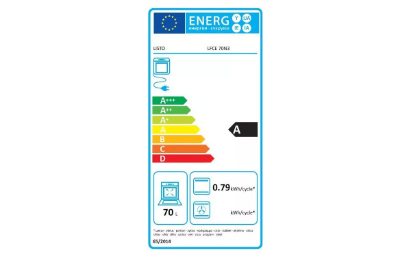 LISTO LFCE 70n3 - &Eacute;tiquette &eacute;nergie