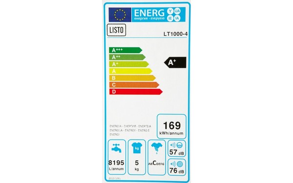 LISTO LT 1000-4 - &Eacute;tiquette &eacute;nergie