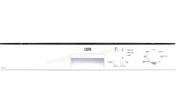 LISTO LV47-L1b - Panneau de commandes (cr&eacute;dit : Boulanger)