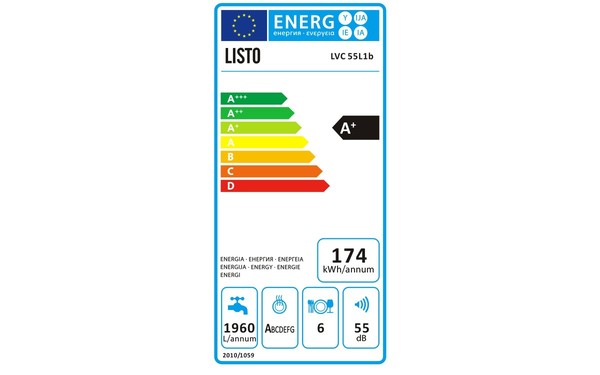 LISTO LVC 55L1b - &Eacute;tiquette &eacute;nergie