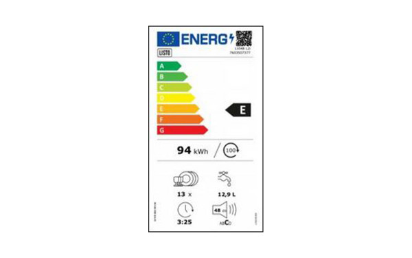 LISTO LVI48-L2i - &Eacute;tiquette &eacute;nergie v2