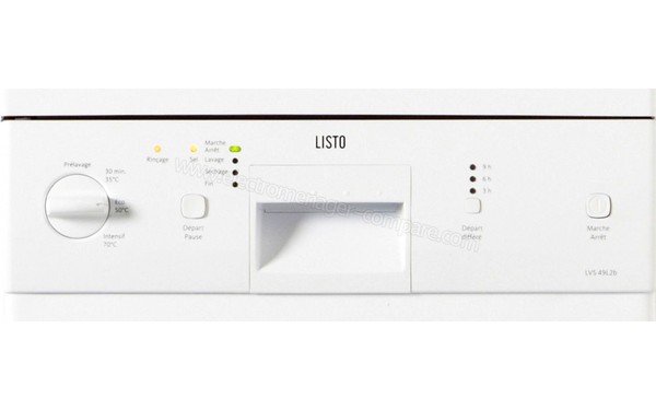 LISTO LVS49 L2b - Panneau de commandes (cr&eacute;dit : Boulanger)