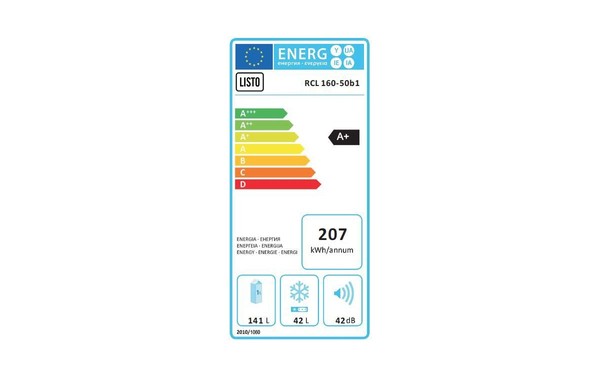 LISTO RCL 160-50b1 - &Eacute;tiquette &eacute;nergie