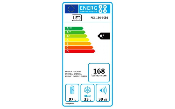 LISTO RDL 130-50b1 - &Eacute;tiquette &eacute;nergie