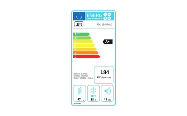 LISTO RDL 130-50b2 - &Eacute;tiquette &eacute;nergie