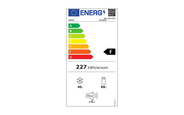 LISTO RDL 130-50b4 - &Eacute;tiquette &eacute;nergie v2