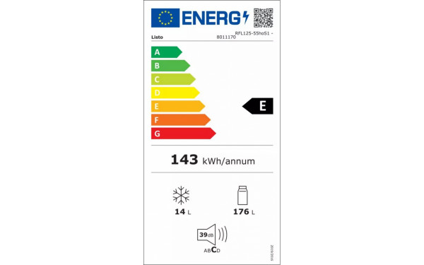 LISTO RFL125-55HOS1 - &Eacute;tiquette &eacute;nergie v2