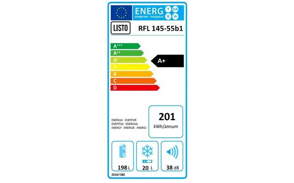 LISTO RFL 145-55b1 - &Eacute;tiquette &eacute;nergie